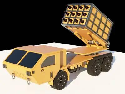 Military Rocket Launcher Truck 3D model