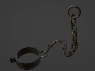 Medieval Shackles Free low-poly 3D model