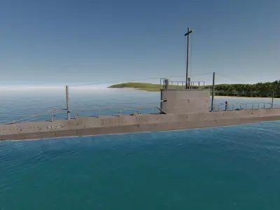 AE2 Australia Submarine 3D model