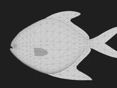 Pomfret Low-poly 3D model