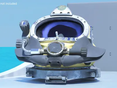 Diving Helmet Kirby Morgan 57 Used 3D model