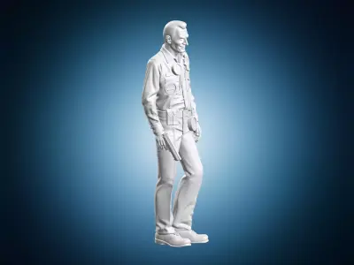 Terminator T-1000 Police Officer 3D print model