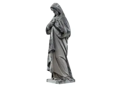 Virgin Mary Funeral Sculpture Monument Low-poly 3D model