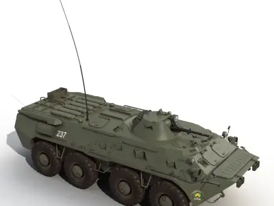 Amphibious Armoured Personnel Carrier BTR-80 3D model