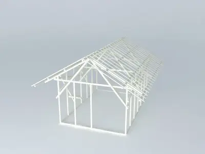 Bamboo house Free 3D model