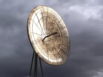 Rusted Satellite Dish 1 3D model