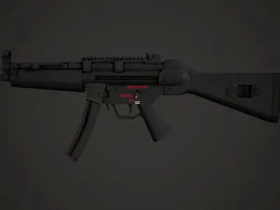 HK Mp5 Low Poly Low-poly 3D model