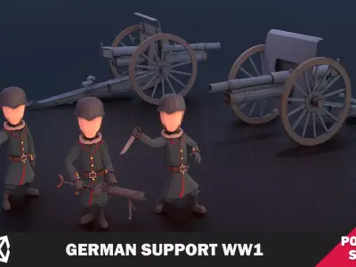 German Support WW1 Low-poly 3D model