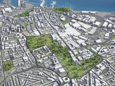 Southampton Low-poly 3D model