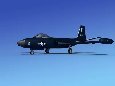 McDonnell F2H4 Banshee V01 3D model