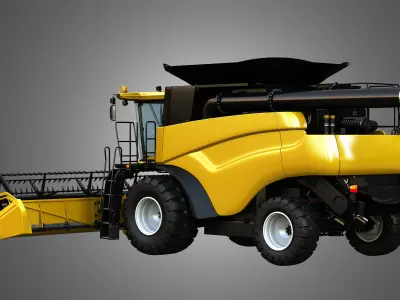 NH - CR 9070 Combine Harvester - With Grain Harvester Head 3D model