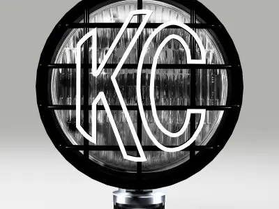 OFF ROAD FOG LIGHT 1 SILVER 3D model