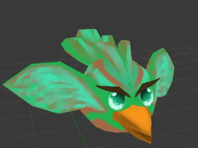 Dracon85 Anime Bird Low-poly 3D model