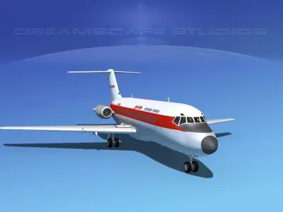 Douglas DC-9-20 Garuda 3D model