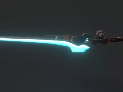 Cyberpunk Sword - Sci-Fi Energy Sword Low-poly 3D model