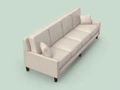 Classical 4 Seater Sofa 3D model