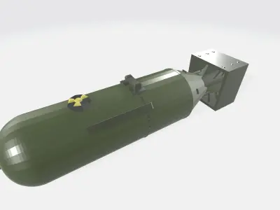 Nuclear bomb Low-poly 3D model