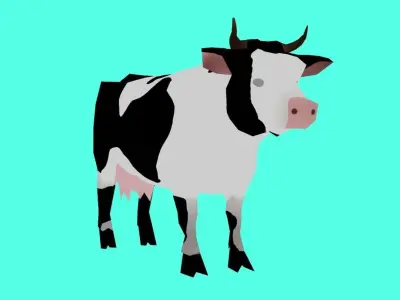 Cow Low Poly Low-poly 3D model