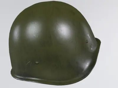 Soviet Word War Helmet Low-poly 3D model