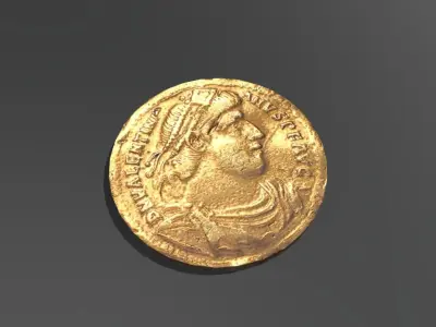 Roman Coin Low-poly 3D model