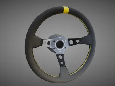 Porsche Backdate Steering Wheels Low-poly 3D model