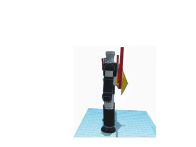 MAZINGER Z WITH JET SCRANDER AND DISASSAMBLE 3D model