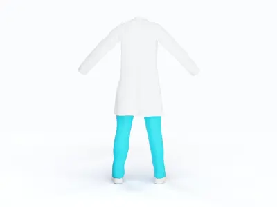 Doctor Clothing for Female 3D model