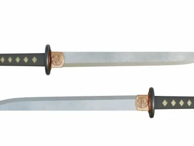 Japanese sword Free 3D model