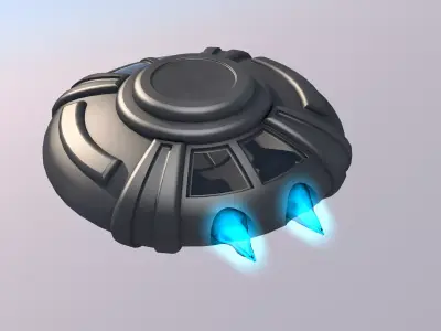 UFO Spaceship Free low-poly 3D model