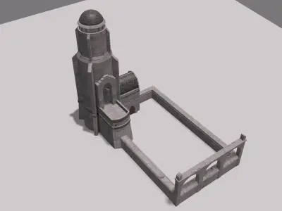Gondor Archery Range Low-poly 3D model