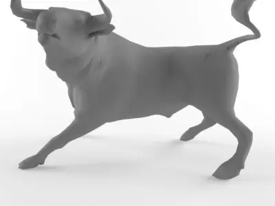 Low Poly Bull Taurus Animal Lowpoly 2 Low-poly 3D model