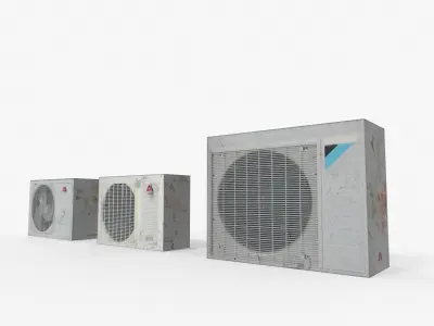 Air conditioner compressor AC Free low-poly 3D model
