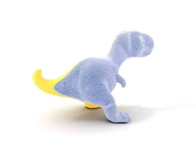 Yellow Dino Plush model pack Low-poly 3D model