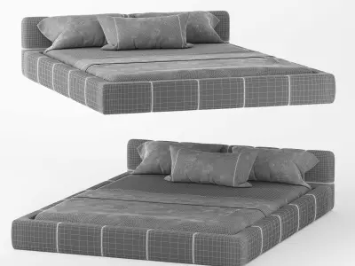 Modern bed Free 3D model shop