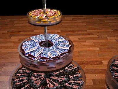 shop rack 1 Low-poly 3D model