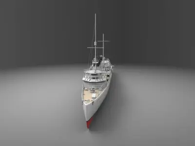 Watercraft 3 - Destroyer Ship 3D model