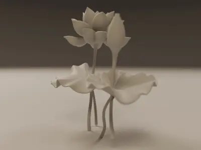 lotus flower 3D print model