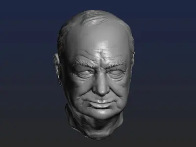 Churchill Head 3D print model