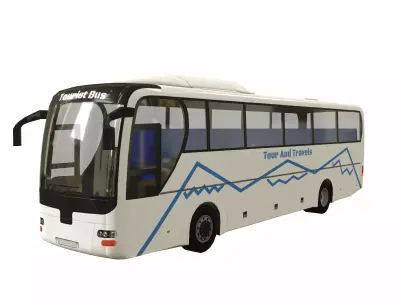 Electric Bus Low Poly Low-poly 3D model