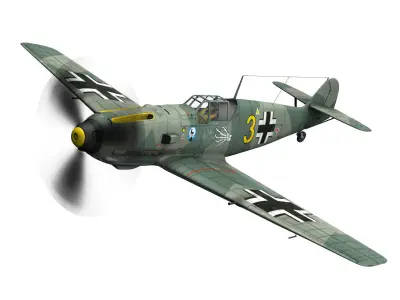 Messerschmitt - BF-109 E - Yellow 3 3D model
