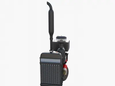 Tractor Engine Full 3D model