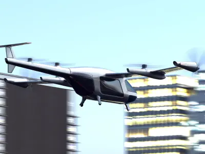 Uber Fly Taxi Drone Vray 3d model 3D model