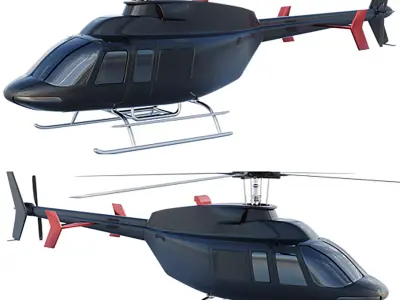 Bell 407 Low-poly 3D model