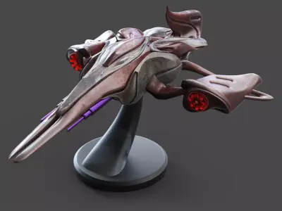 FArc-Corvette Spaceship Starcraft Style 3D print model