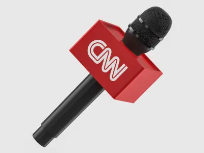 CNN News Microphone 3D model
