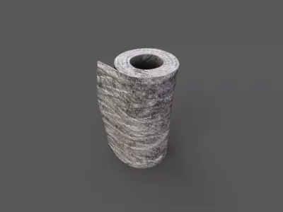 Old wound dressing Low-poly 3D model