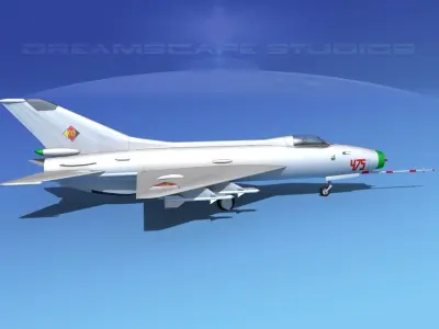 MIG-21 Fishbed V02 3D model