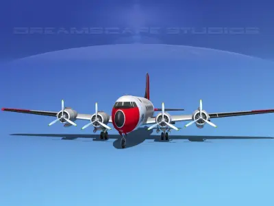 Douglas DC-4 CDF 3D model