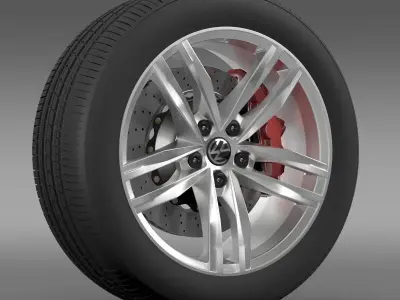 Volkswagen Golf TDI wheel 3D model