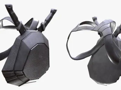 Backpack Machete 228 - All MH Bodies - UE5 Skeletons - Rigged Low-poly 3D model